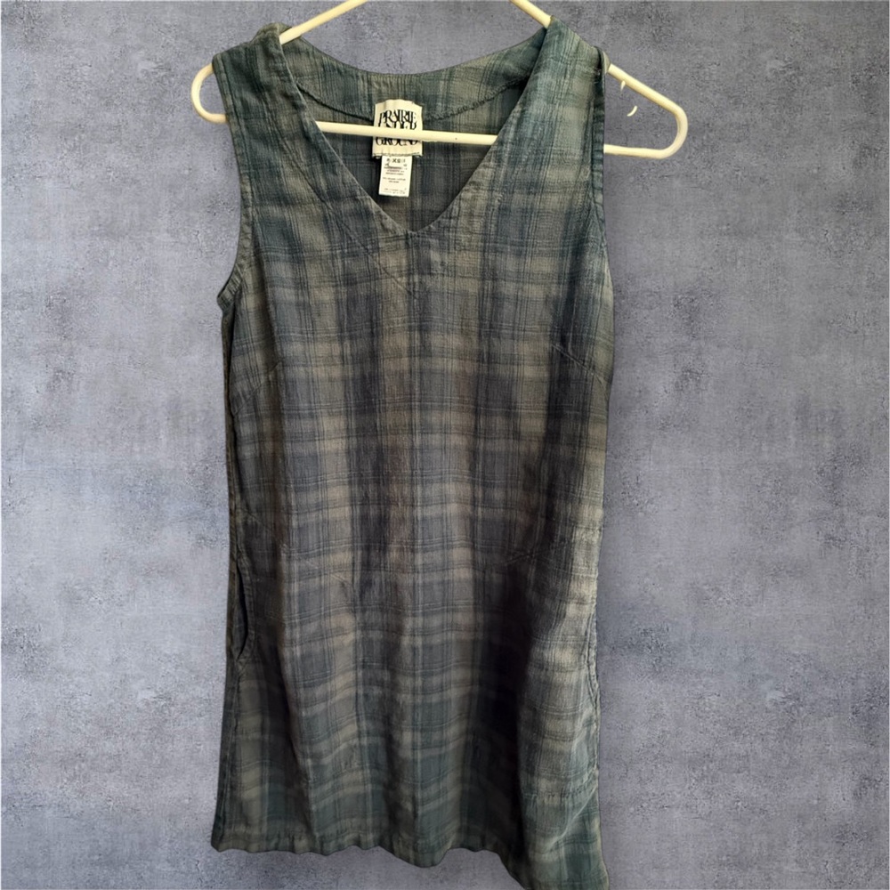 Prairie Underground Blue Plaid Midi Dress